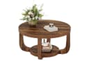 Tribesigns Couchtisch 2-stufiger runder Couchtisch mit Stauraum Industrial Wohnzimmertisch Bild 2