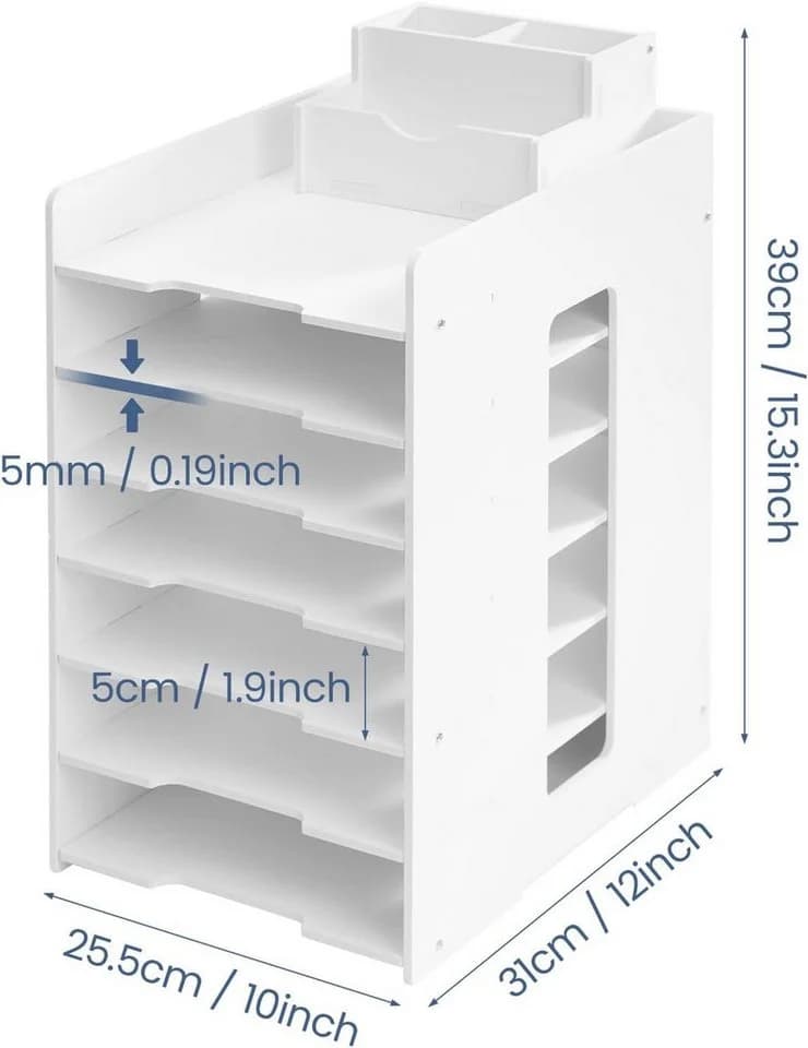 Youyijia Dokumentenablage A4 Stapelbar Weiß PVC-Schaumplatte