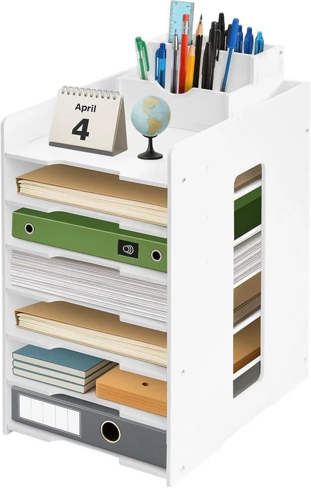 Youyijia Dokumentenablage A4 Stapelbar Weiß PVC-Schaumplatte - Bild 2
