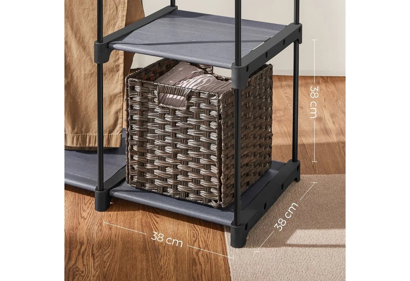 SONGMICS Kleiderschrank offen mit Kleiderstangen - Bild 5