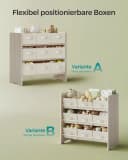 SONGMICS Kinderregal Bücherregal 9 Boxen Haferflockenbeige Bild 5