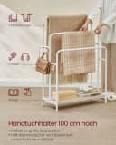 VASAGLE Handtuchhalter 3 Stangen Beige Bild 4