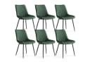 SONGMICS Esszimmerstuhl-Set 6-tlg. Grau/Schwarz Polsterstuhl Ergonomisch Bild 2