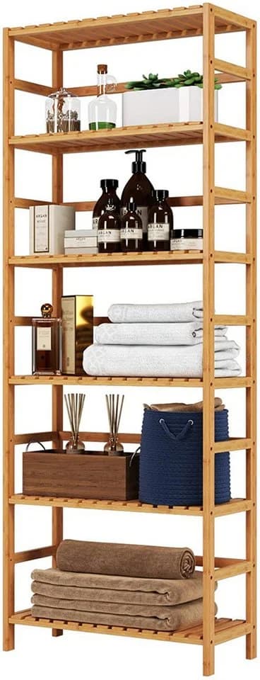 Homfa Standregal Badregal mit 6 verstellbaren Ablagen Bambus - Bild 2
