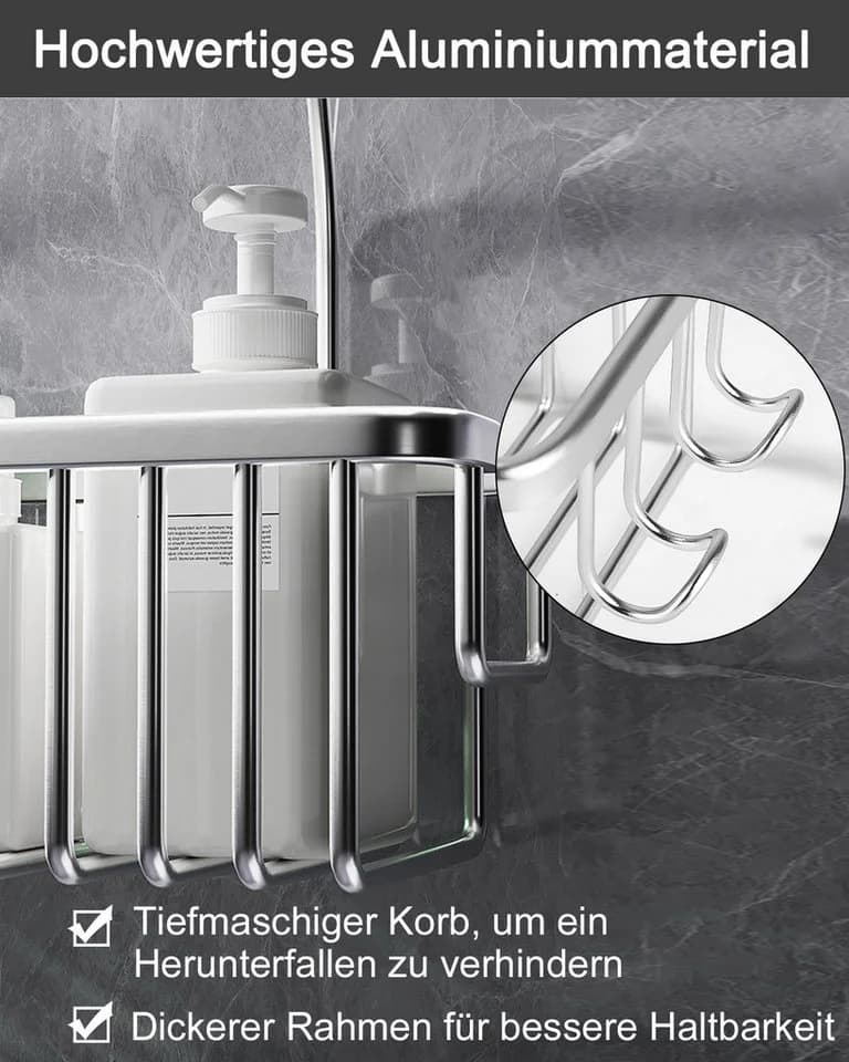 SinLaw Duschkorb Rostfreies Duschregal Aluminium - Bild 5