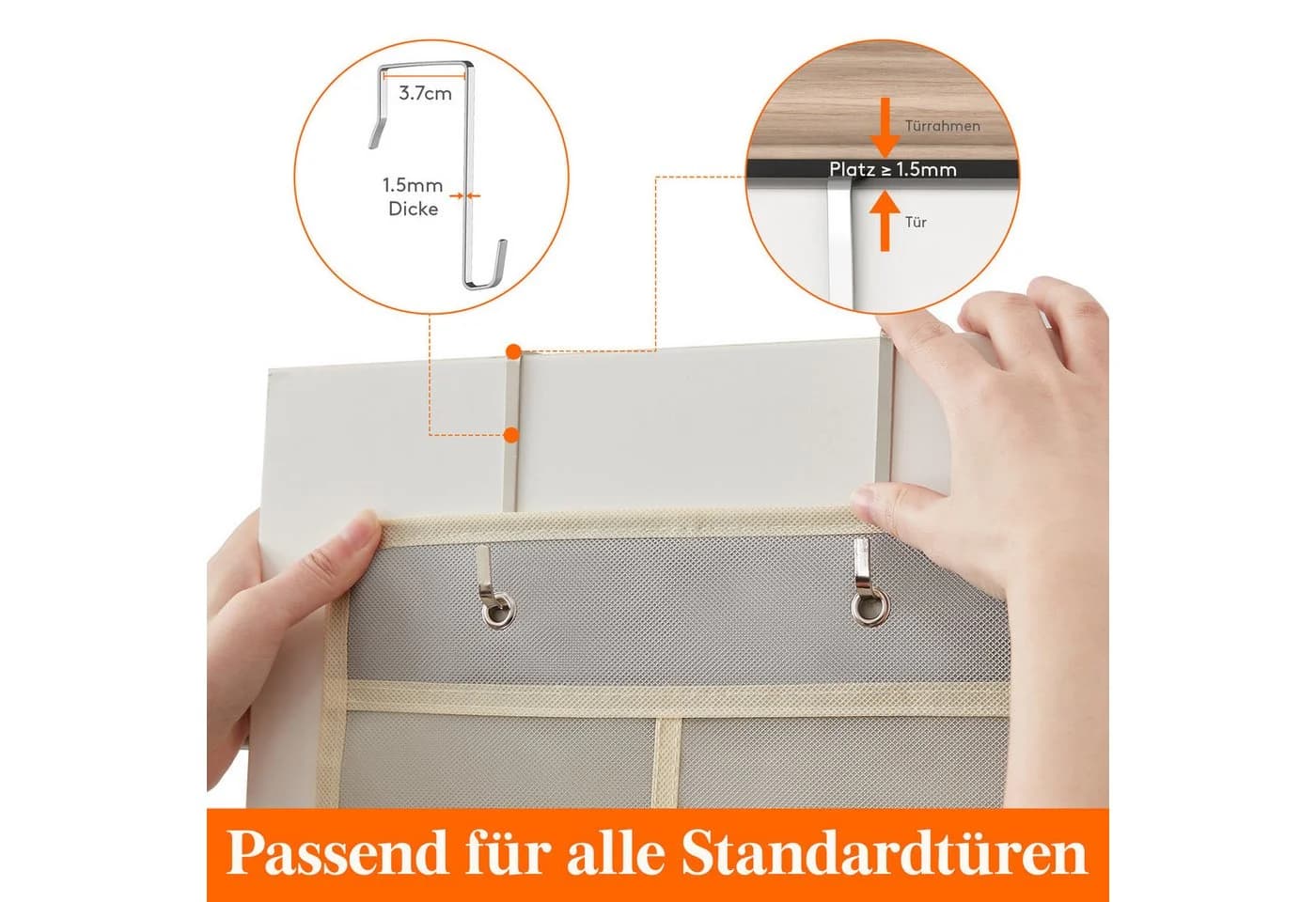 Lifewit Schuhregal Organizer über der Tür für Schuhe, Hängeregal Stoff - Bild 3