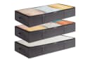 Lifewit Aufbewahrungsdose Unterbett Kleideraufbewahrung Faltbare Aufbewahrungsbox mit Deckel (3 St) Grau Bild 2