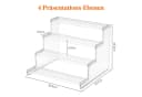 Lifewit Stufenregal Transparent Kunststoff 4-stufig 2-tlg. Bild 3