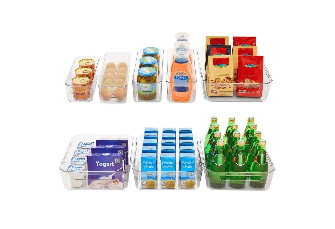 Lifewit Schubladenbox 8er-Set Kühlschrank-Organizer transparent - Bild 2