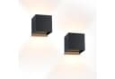 ZMH LED Wandleuchte Schwarz 2er Set Up Down Modern Bild 1