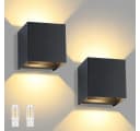 ZMH LED Wandleuchte Schwarz 2er Set Up Down Modern Bild 2