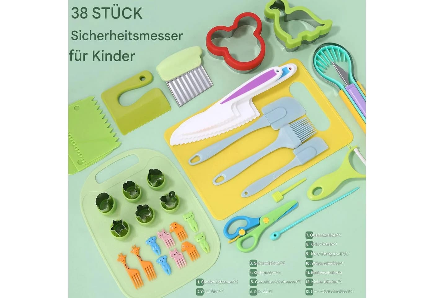 SinLaw Kinder-Küchenset 38-tlg. Bunt - Bild 3