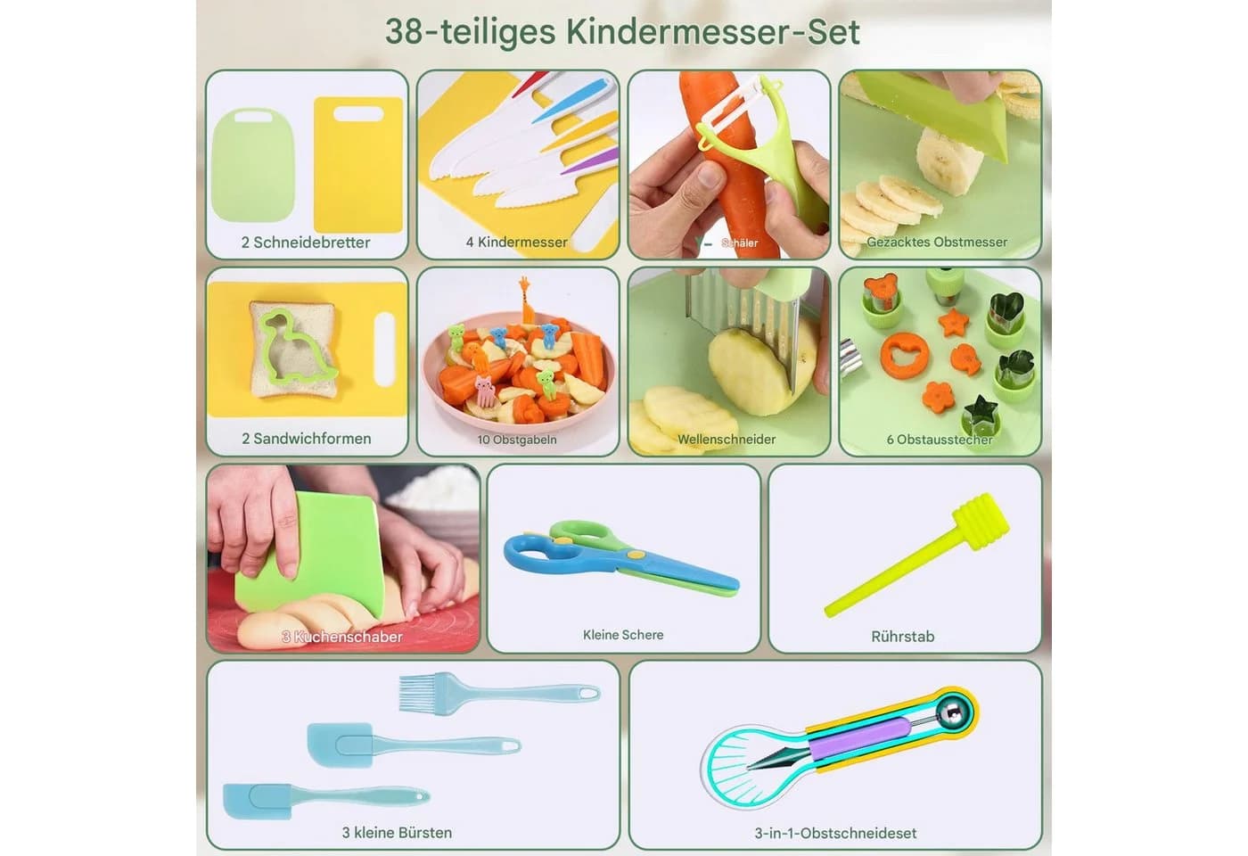 SinLaw Kinder-Küchenset 38-tlg. Bunt - Bild 5