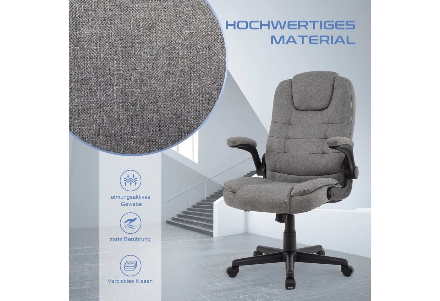 Intimate WM Heart Chefsessel Ergonomisch Bürostuhl Grau - Bild 4