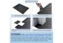 SONNI Duschwanne Schwarz 120x90cm Siphon inkl. Schieferoptik Bild 4