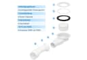 SONNI Duschwanne Schwarz 120x90cm Siphon inkl. Schieferoptik Bild 5