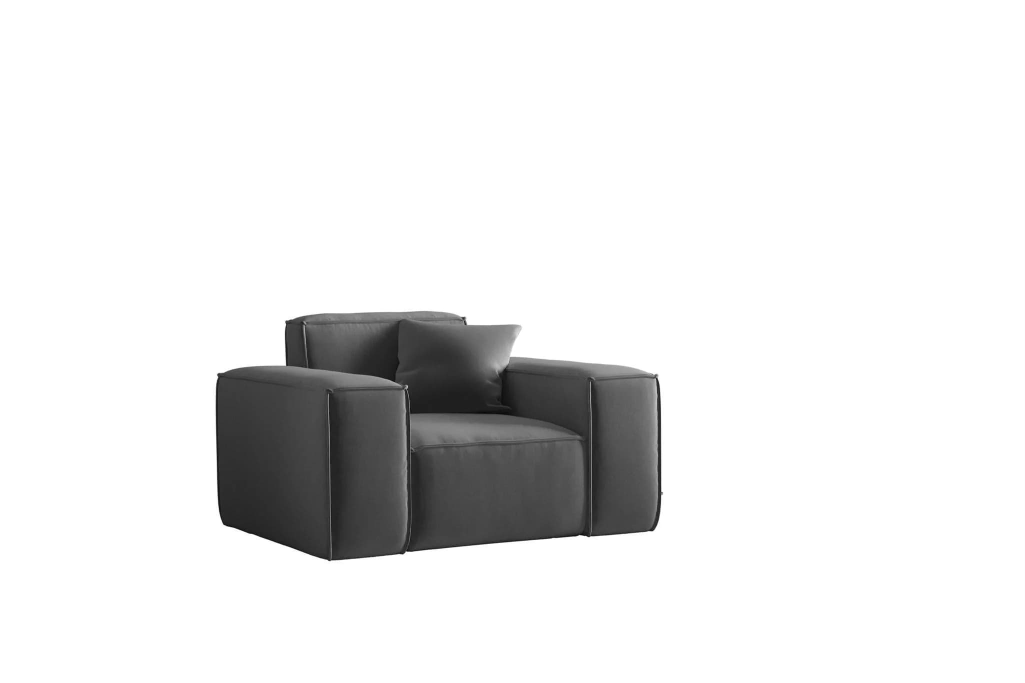 Fun Möbel SESSEL Celes Premium Opera Velvet Dunkelgrau