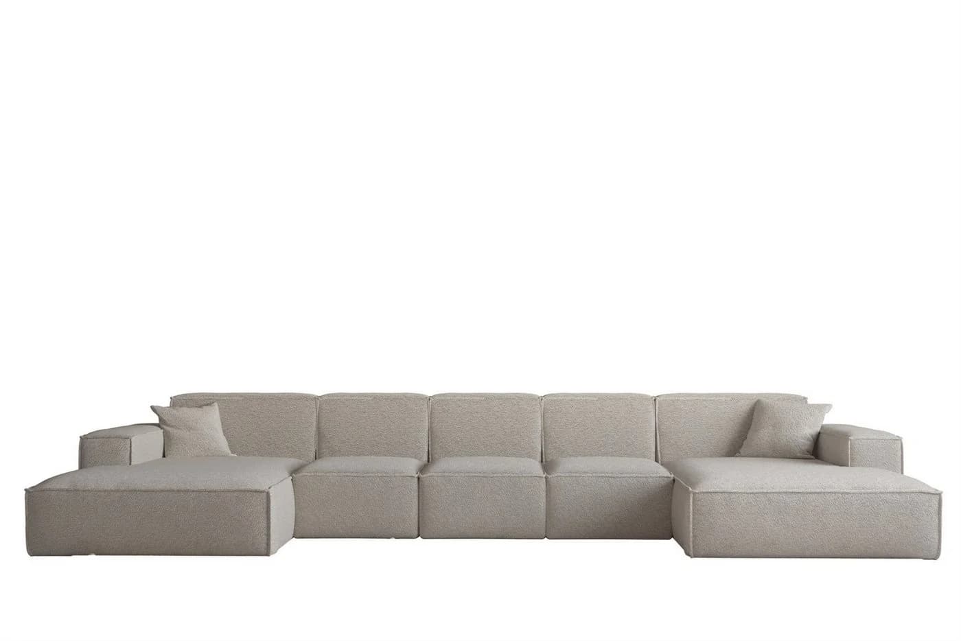 Fun Möbel Wohnlandschaft U-Form CELES PREMIUM XL 462 cm inkl. 2 Zierkissen
