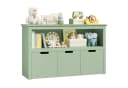Homfa Kinderregal Spielzeugtruhe Bücherregal 3 Schubladen Grün Bild 2