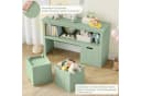 Homfa Kinderregal Spielzeugtruhe Bücherregal 3 Schubladen Grün Bild 4