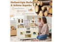 COSTWAY Spielküche Buchenholz Beige Mit Ofen Mikrowelle Geschirrspüler Bild 3