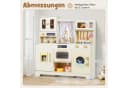 COSTWAY Spielküche Buchenholz Beige Mit Ofen Mikrowelle Geschirrspüler Bild 5