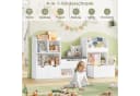 Homfa Sitzbank Kinderregal 3 Schubladen Räder 183x94x29,8 cm Spielzeugregal 7 Fächer Spielzeugtruhe Weiß Bild 5