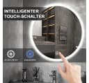 YOLEO Badspiegel LED-Beleuchtung Touchschalter 60x60 cm Bild 3