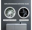 YOLEO Badspiegel LED-Beleuchtung Touchschalter 60x60 cm Bild 4