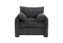 KLAM HOME Relaxsessel Modern Chenille-Stoff Grau Bild 1