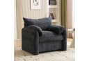 KLAM HOME Relaxsessel Modern Chenille-Stoff Grau Bild 3