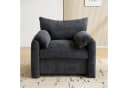 KLAM HOME Relaxsessel Modern Chenille-Stoff Grau Bild 4