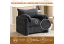 KLAM HOME Relaxsessel Modern Chenille-Stoff Grau Bild 5