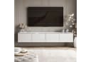 ALLHOUSE24 TV-Schrank NELLY SILBER Hängendes TV Lowboard Weiß Glanz mit LED-Beleuchtung Bild 3