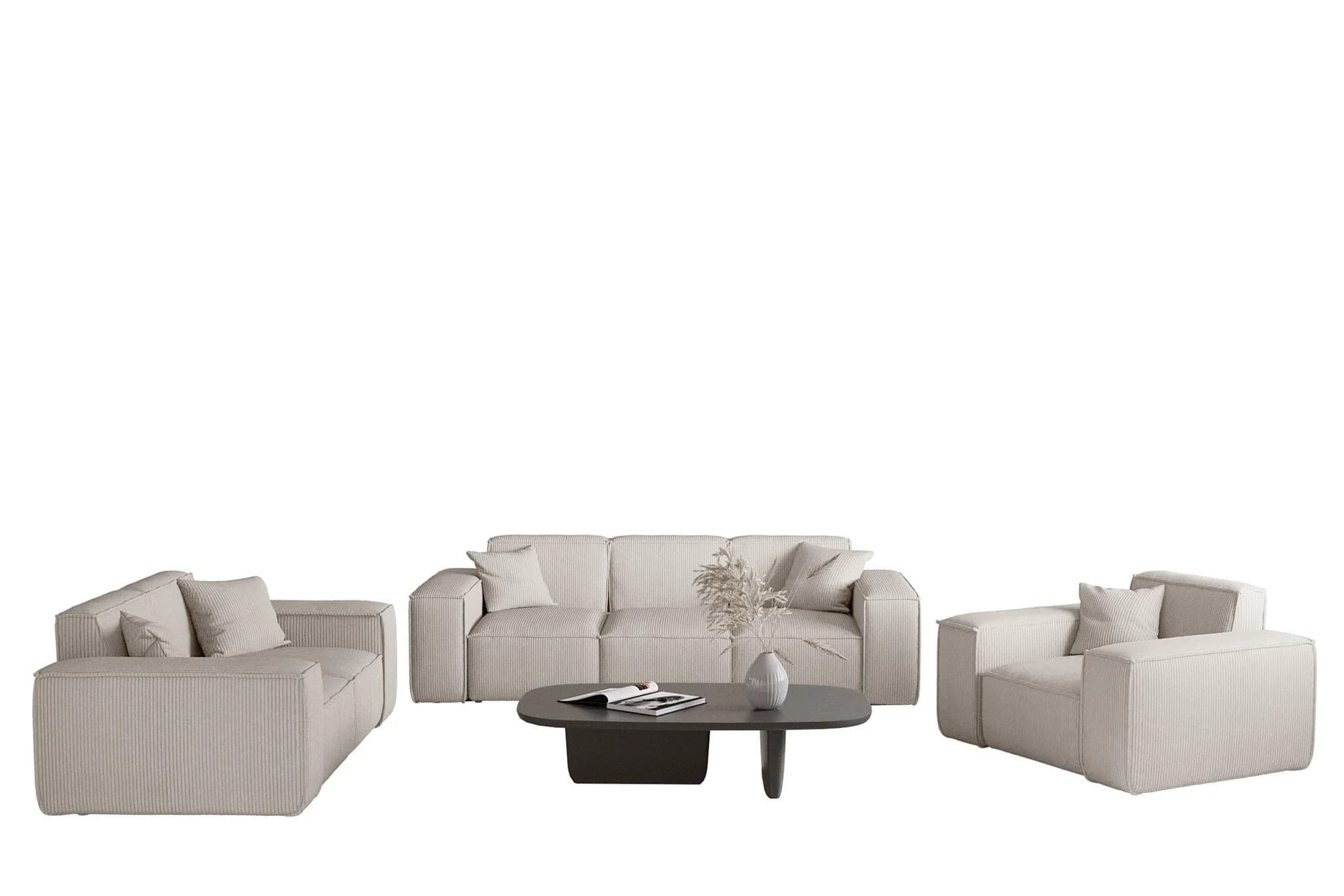 Fun Möbel Sofaset CELES PREMIUM 3-2-1 Stoff Scala
