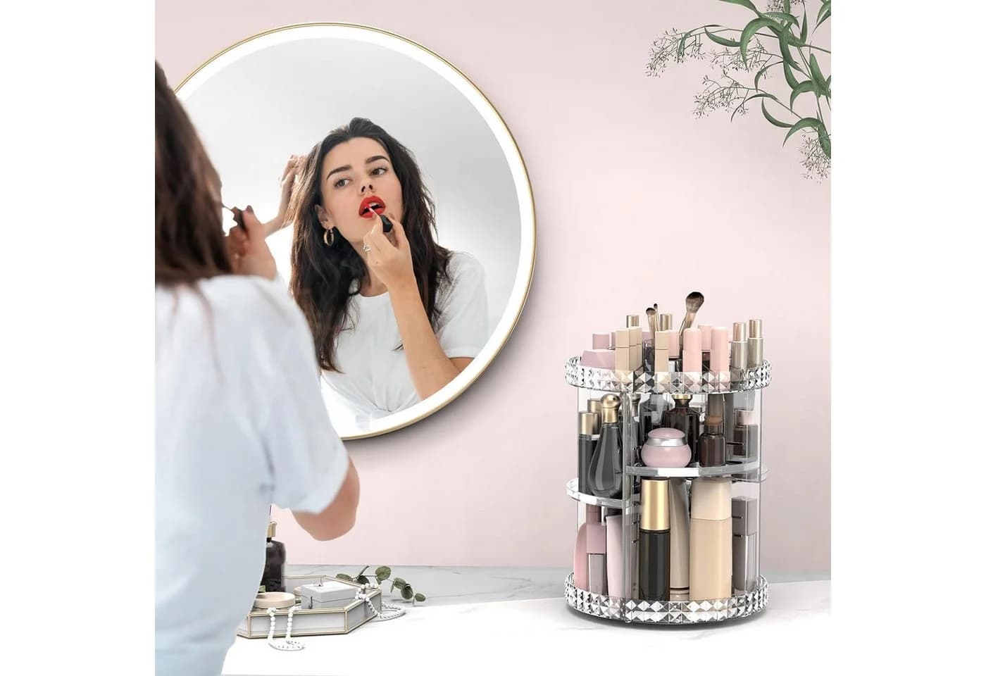 Refined Living Organizer 360° Drehbarer Make-up-Organizer Transparent - Bild 4