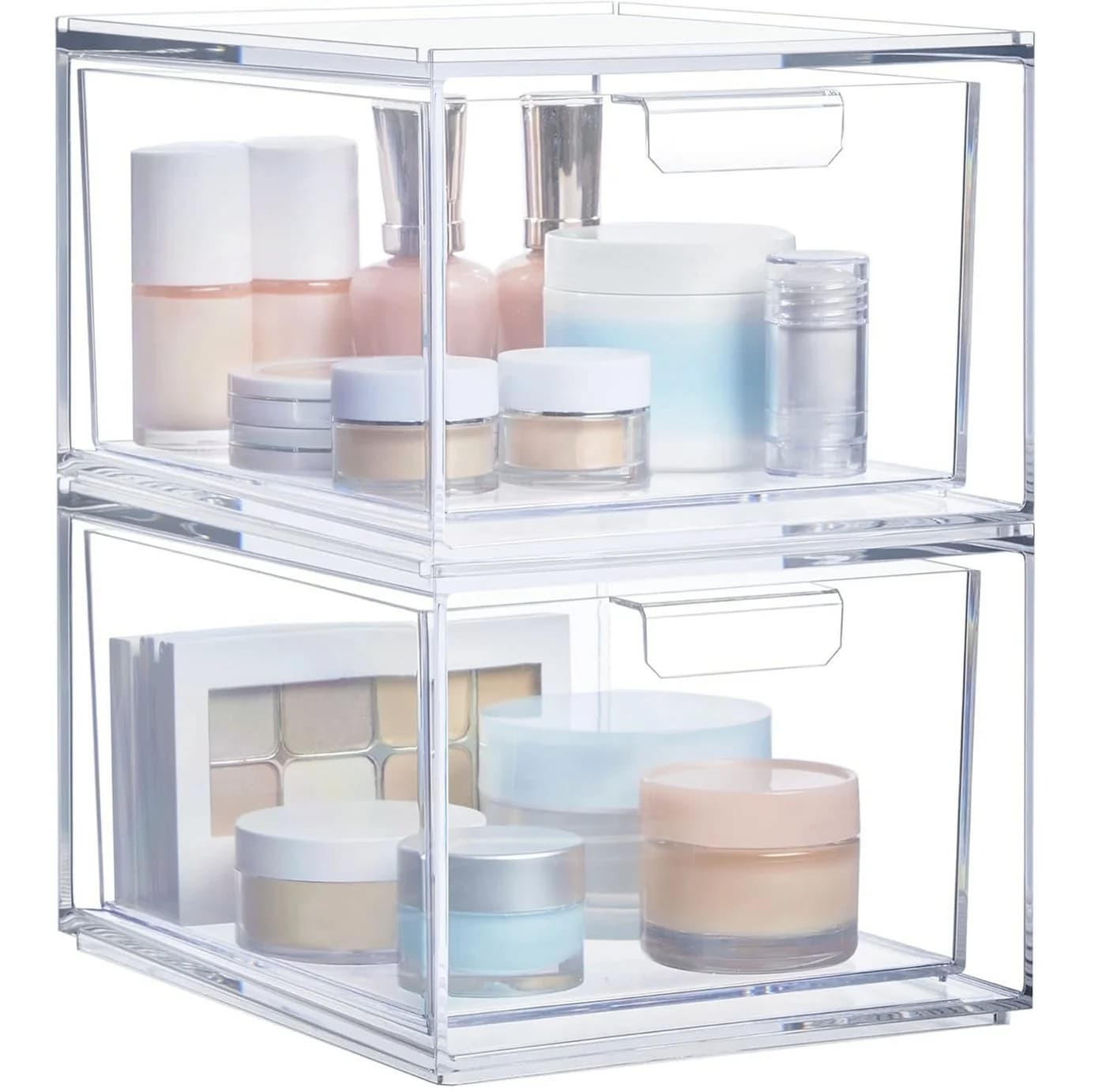 SURFOU Badorganizer Stapelbarer Make-up-Organizer 2/4/6er-Set Acryl-Organizer transparent - Bild 2