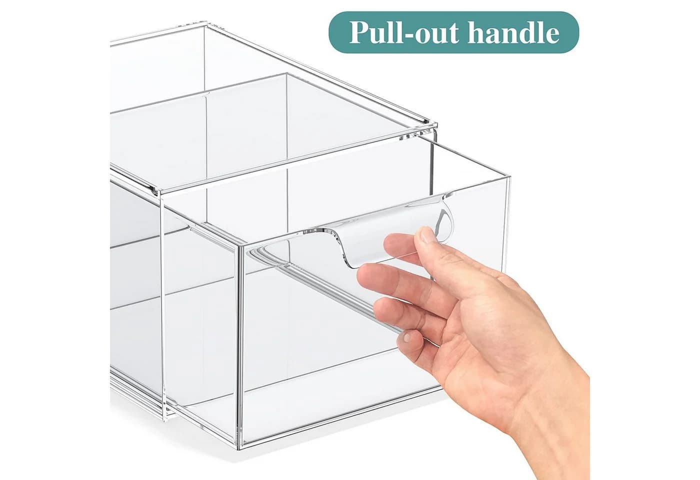 SURFOU Badorganizer Stapelbarer Make-up-Organizer 2/4/6er-Set Acryl-Organizer transparent - Bild 3