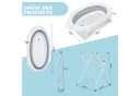 HEYHIPPO Babybadewanne 82 cm Haushaltgrau mit Eisenrohrhalterung Bild 1