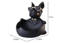 HEYHIPPO Französische Bulldogge Statue Herzförmiges Tablett Schwarz Bild 1