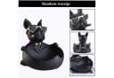 HEYHIPPO Französische Bulldogge Statue Herzförmiges Tablett Schwarz Bild 5