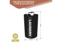 HEYHIPPO Wäschekorb Zwei tragbarer Wäschekorb, 90 Liter, faltbar, 79 x 43 cm, schwarz Bild 1