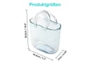 HEYHIPPO Dekovase Handtaschenform Hellblau Glas Bild 1