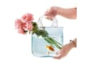HEYHIPPO Dekovase Handtaschenform Hellblau Glas Bild 2