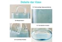 HEYHIPPO Dekovase Handtaschenform Hellblau Glas Bild 4