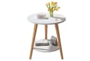 HEYHIPPO Beistelltisch Warmweißer Couchtisch aus Holz 50x50x60 cm Bild 2