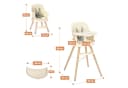 OUNUO Kinderstuhl 6 in 1 Baby Sitzerhöhung Multifunktional Stuhl Bild 5