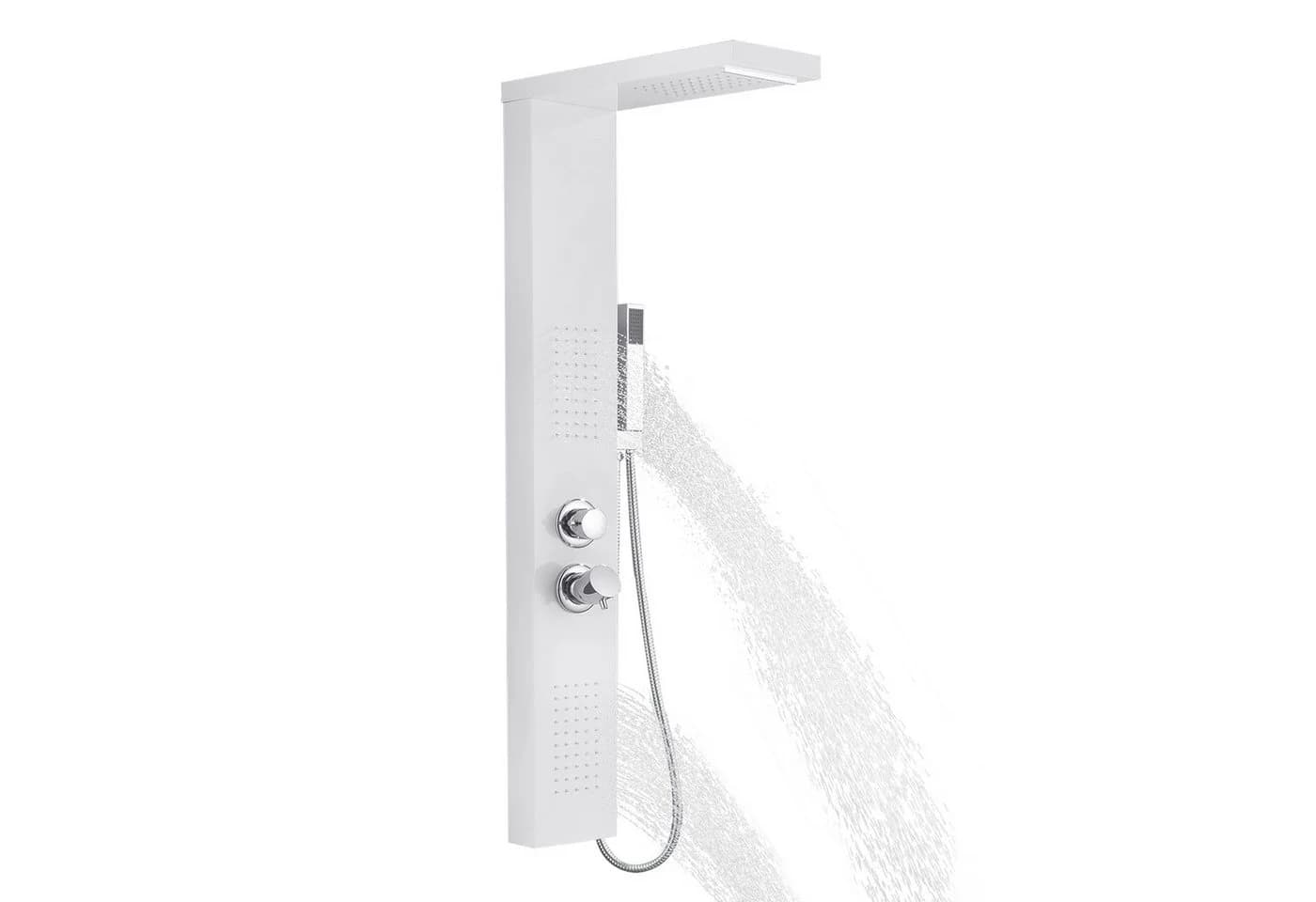 FIVMEN Duschsystem Duschpaneel Edelstahl Gebürstet mit Regendusche und Wasserfalldusche - Bild 2