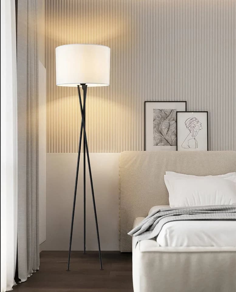 ibettertec Stehlampe LED dimmbar schwarz 165cm Samtschirm - Bild 2