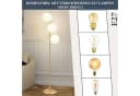 ZMH Stehlampe Wohnzimmer Industrial Modern Schwarz/Gold Bild 4